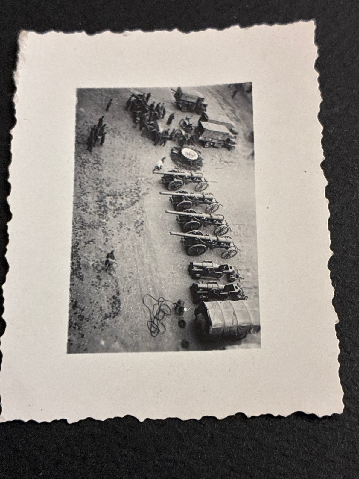Artiglieria Regio Esercito Fotografia Epoca 1940 circa Parco Cannoni dall'Alto