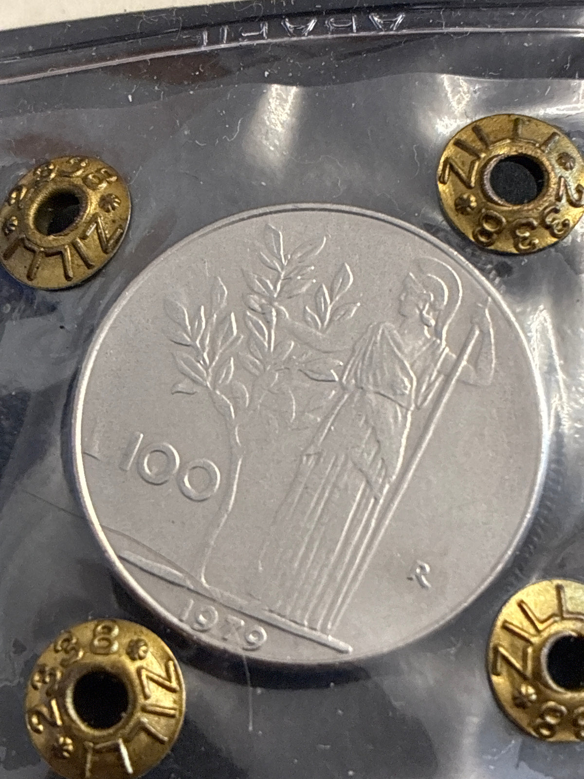 100 Lire 1979 Minerva Manca L'Orecchio Periziata SPL