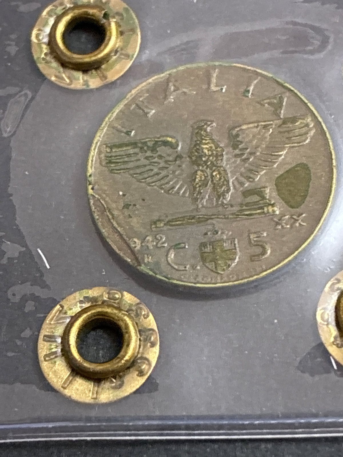 5 Centesimi 1942 XX "Impero" – Errore di Sfaldamento / Difetto di Laminazione sul Bordo Lato Aquila, Non Comune, BB