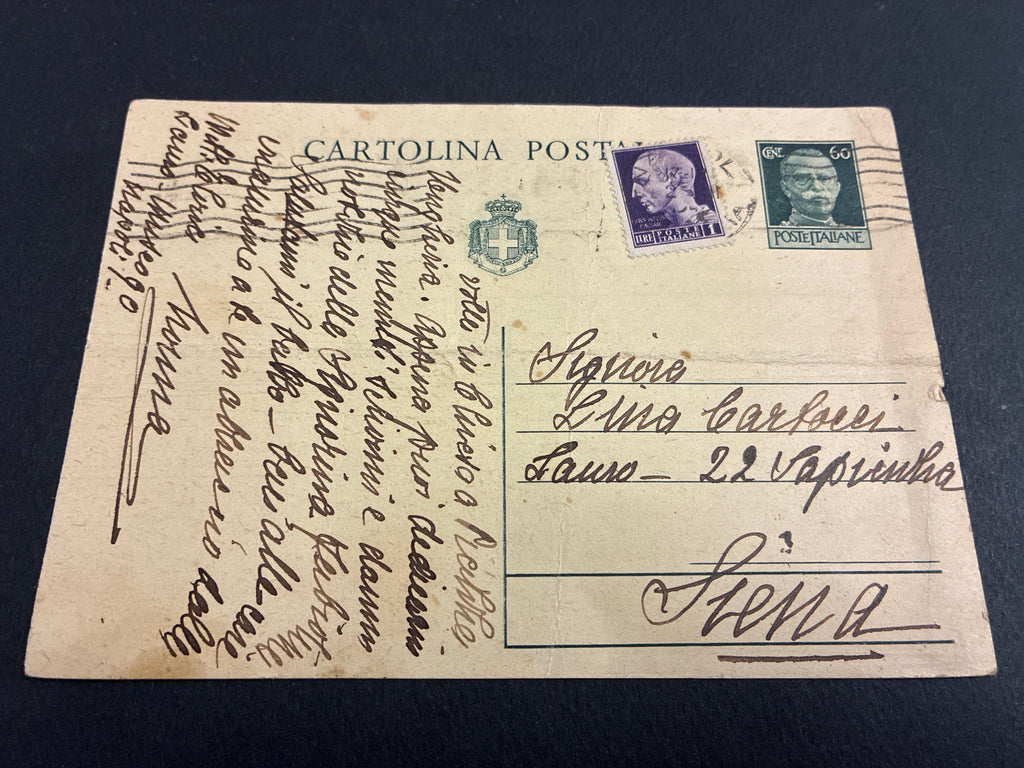 Cartolina Postale Intero Luogotenenza 1944 Da 60 Centesimi Verde Imperiale Senza Fasci Viaggiata Da Napoli A Roma Il 1 Luglio 1945 Con Francobollo Aggiunto Da 1 Lira