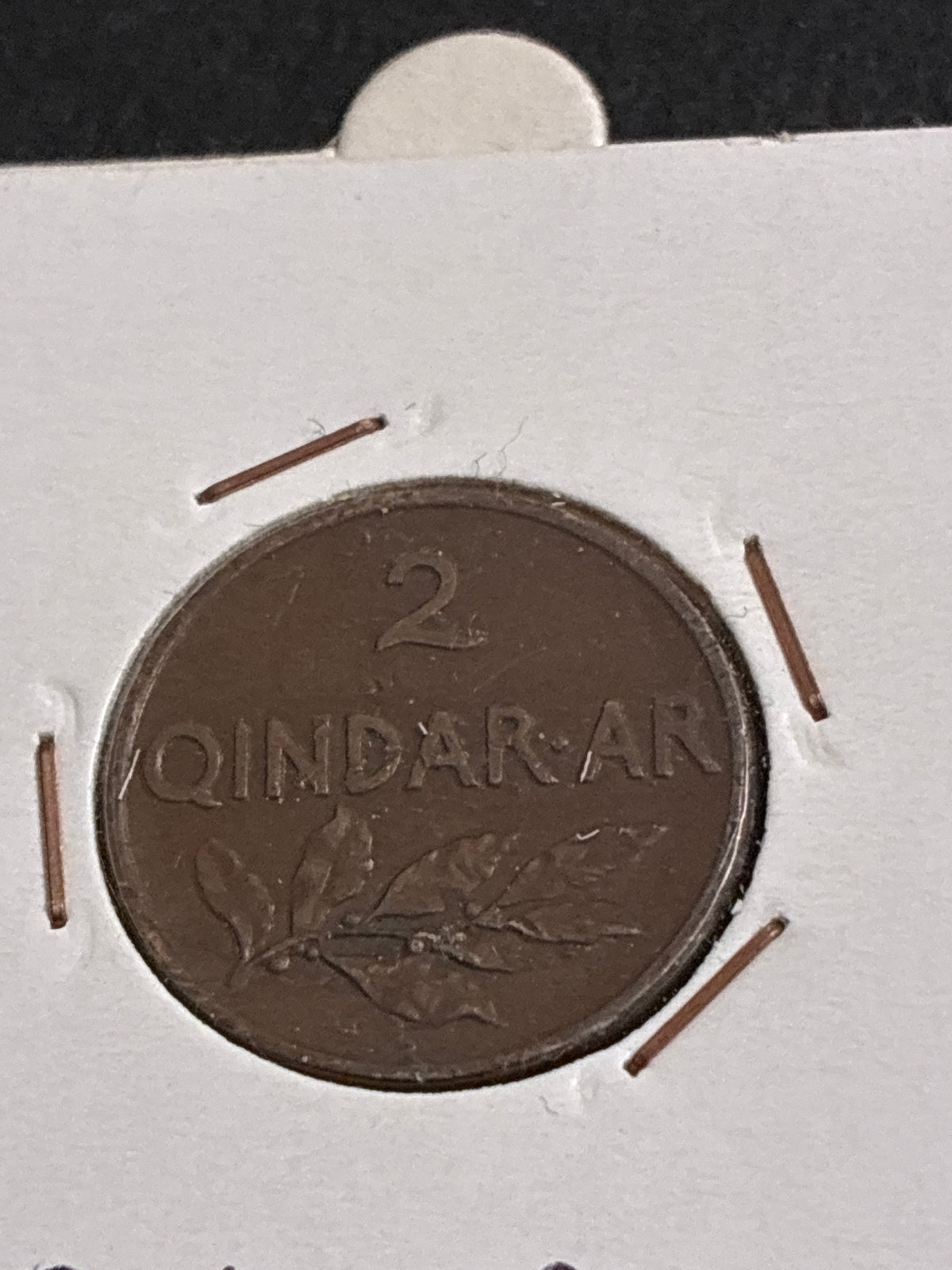 2 Qindar Ar 1935 Albania - Regno di Re Zog I - Zecca di Roma