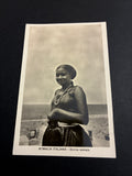 Cartolina Coloniale "Somalia Italiana - Donna somala" con Doppia Affrancatura da 10 Centesimi Spedita da Mogadiscio