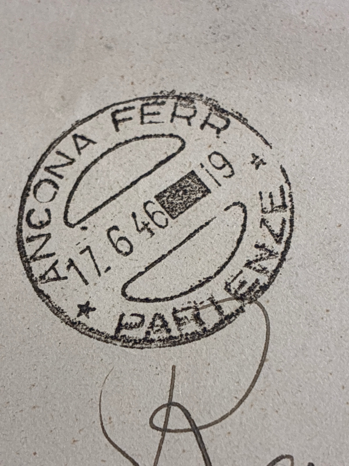Lettera storica del 17 giugno 1946 (Giorno antecedente la proclamazione ufficiale della Repubblica) da Ancona Ferrovia a Sondalo