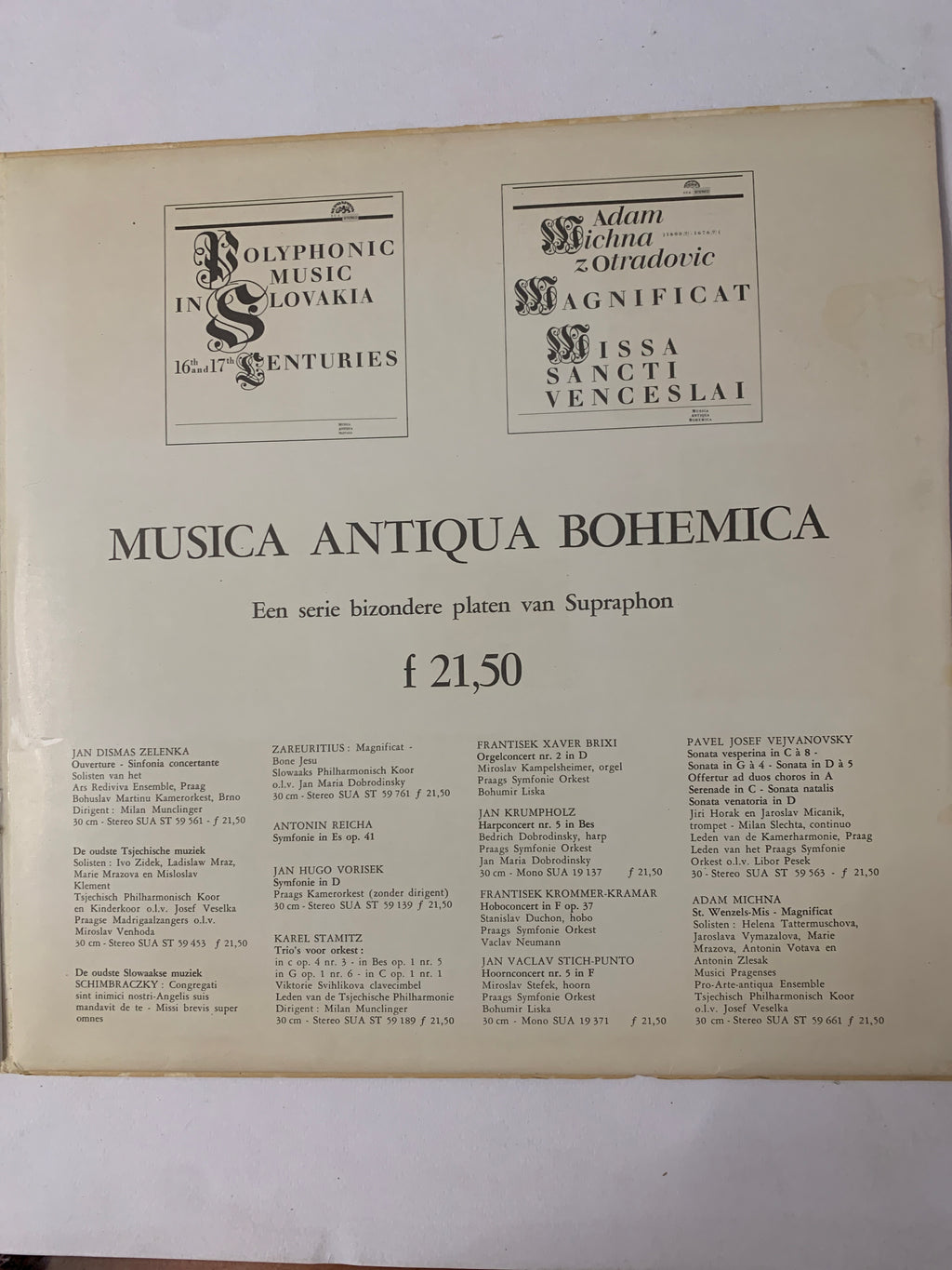 LP Ludwig van Beethoven – Concert voor viool en orkest in D - Josef Suk, Tsjechisch Philharmonisch Orkest, Franz Konwitschny (Supraphon 129 002)