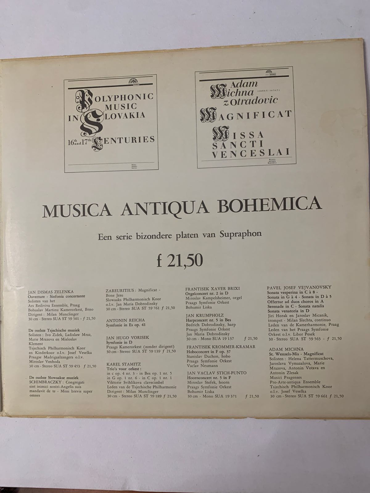 LP Ludwig van Beethoven – Concert voor viool en orkest in D - Josef Suk, Tsjechisch Philharmonisch Orkest, Franz Konwitschny (Supraphon 129 002)