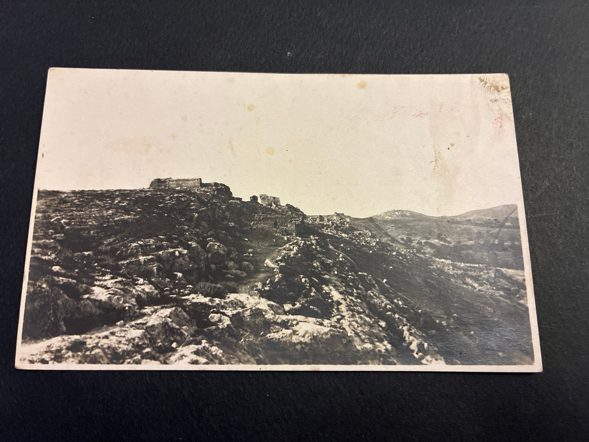 Fotocartolina Epoca Libia Italiana Tripoli Fortificazioni Rocciose Avamposto - Fotografo G. Pucci Rarap