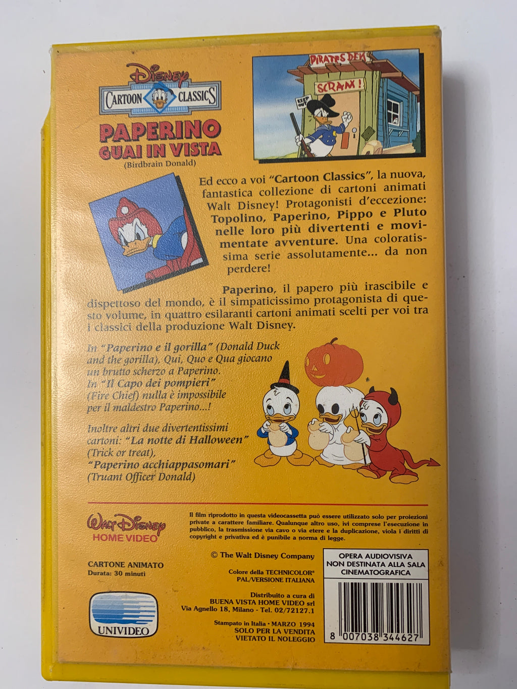 VHS "Paperino guai in vista" – Disney Cartoon Classics