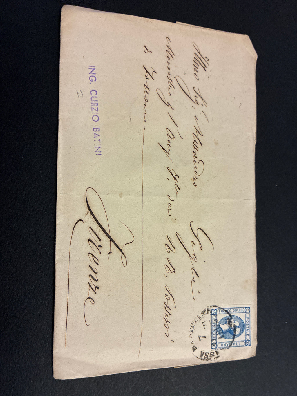 Lettera Storica 1863 da Massa a Firenze con Sigillo Ceralacca Regi Possessi