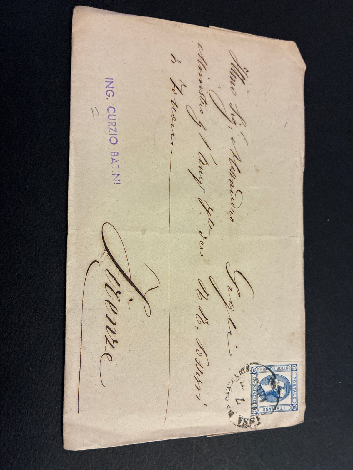 Lettera Storica 1863 da Massa a Firenze con Sigillo Ceralacca Regi Possessi