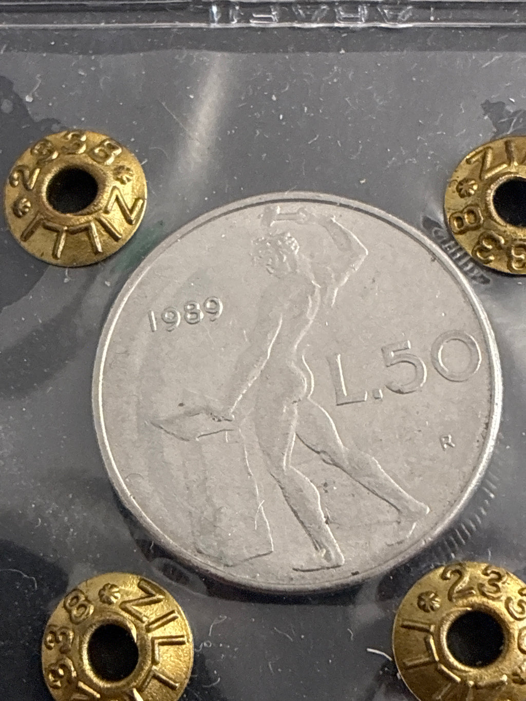 Moneta 50 Lire 1989 BB con errore di conio periziata Zilli