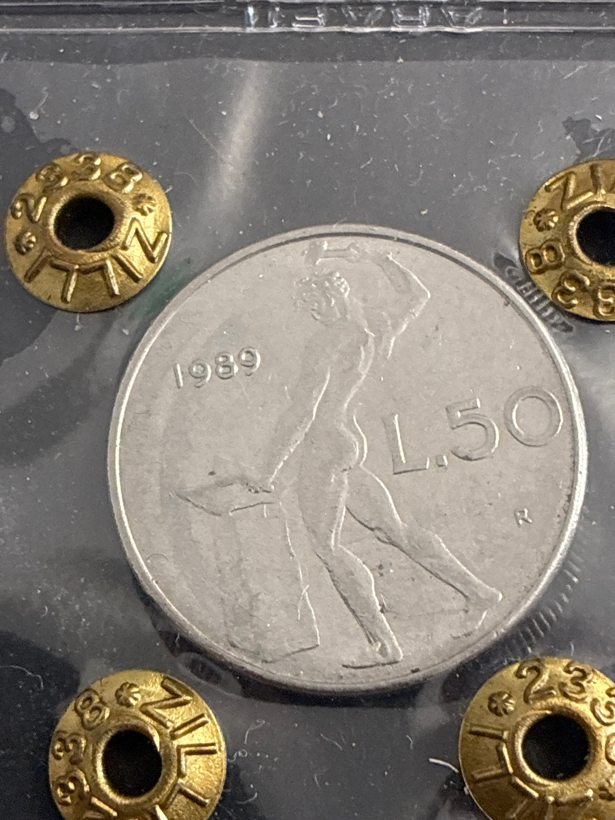 Moneta 50 Lire 1989 BB con errore di conio periziata Zilli