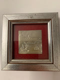 Quadretto Vintage Lastra Argento 999 Paesaggio Marinaro