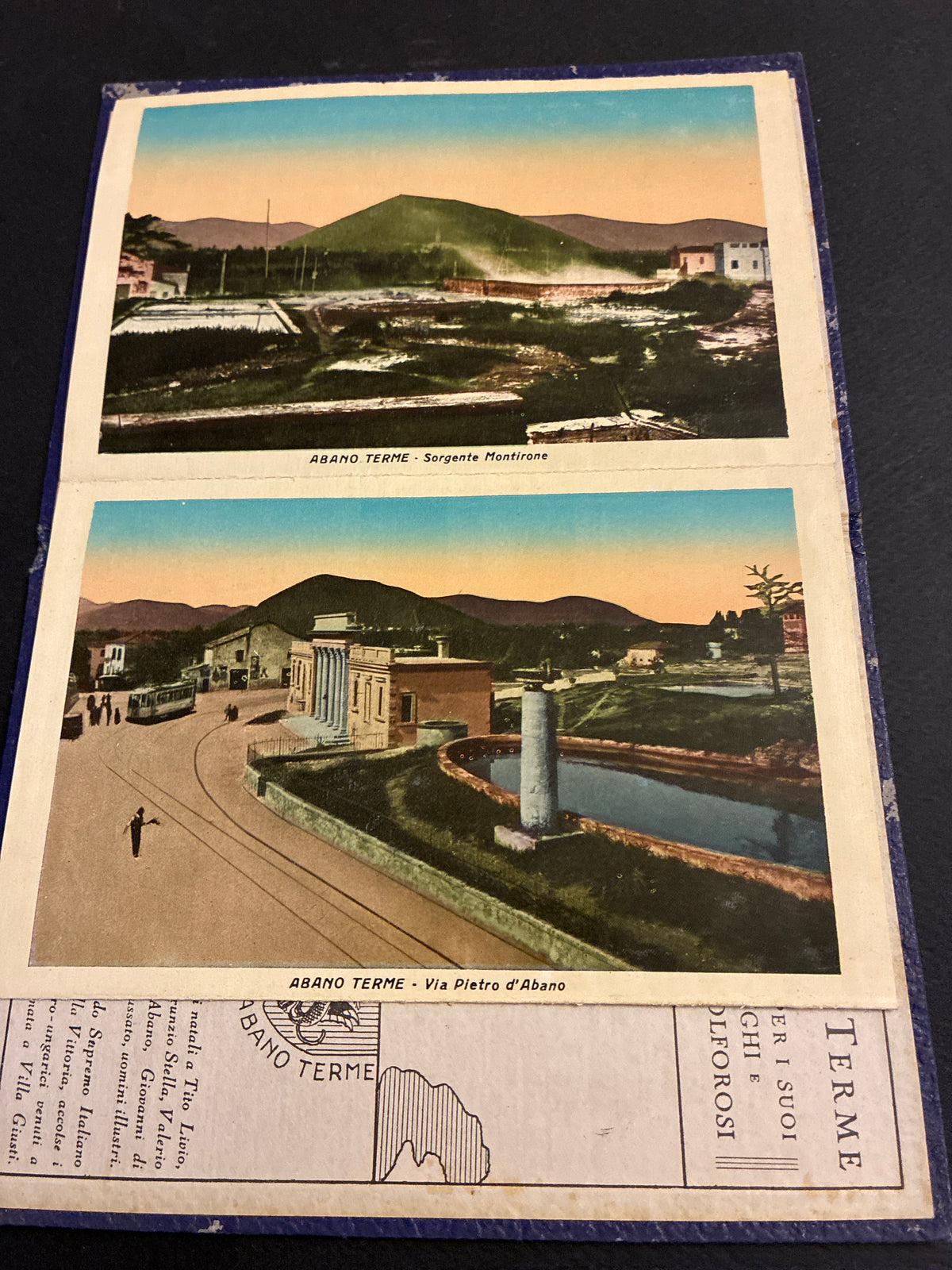 Ricordo di Abano Terme - Album di vedute a soffietto (Edizione Riservata A. Bugia)