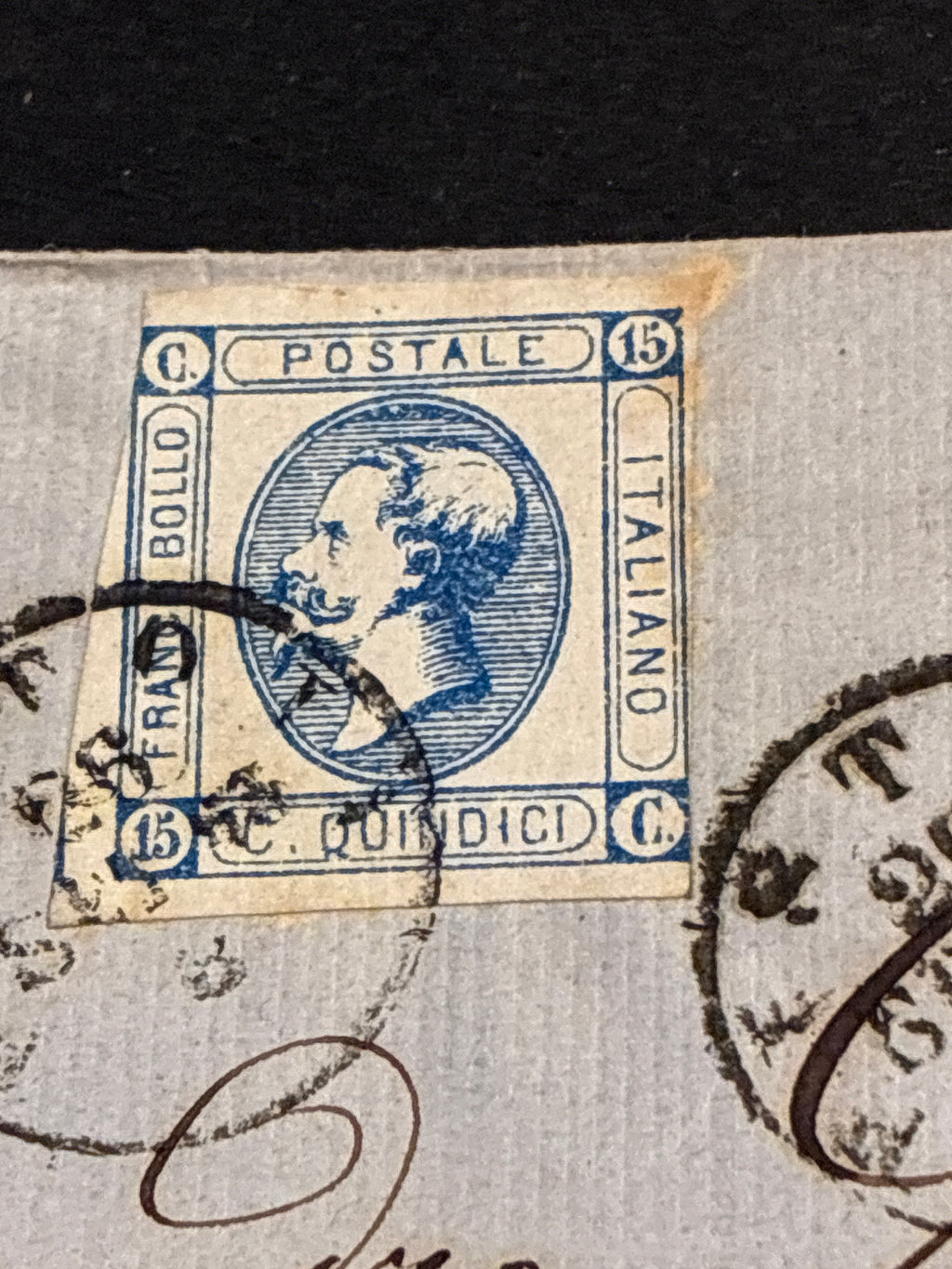 REGNO D'ITALIA 1863 - Lettera da Pistoia per Firenze con 15 Centesimi Litografico II Tipo