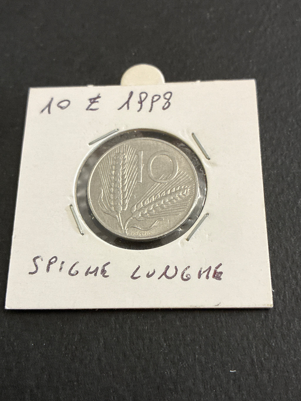 10 lire del 1998 Spighe variante numismatica con ariste e spighe lunghe nc