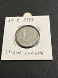 10 lire del 1998 Spighe variante numismatica con ariste e spighe lunghe nc
