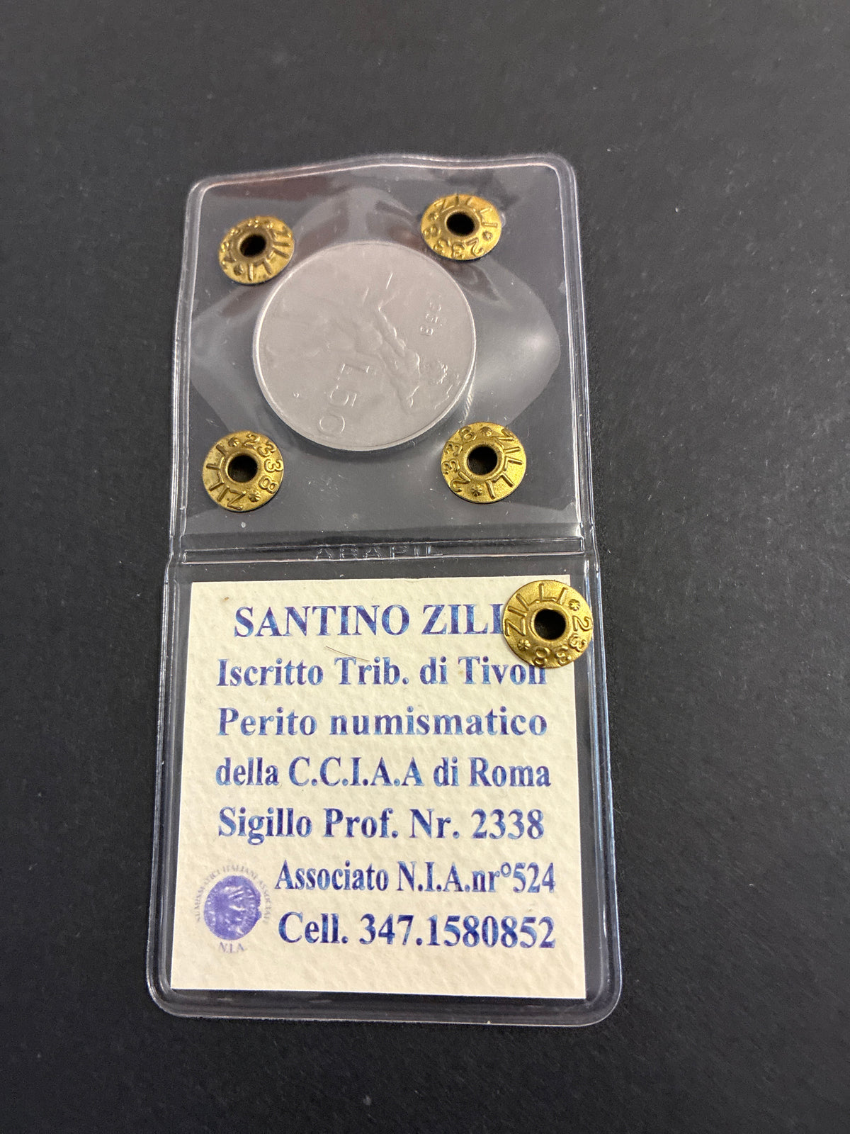 50 Lire 1958 "Vulcano" - Non Comune (NC) - Periziata