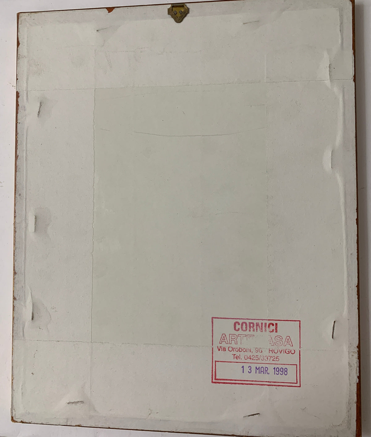 Quadro sacro vintage "Volto della Madonna" - Con grande cornice dorata, passepartout e vetro