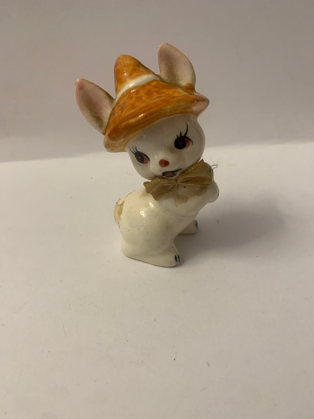 Statuetta Vintage Ceramica Cerbiatto Anni '50 '60 Made in Japan Kitsch