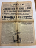 Quotidiano Storico Il Popolo Gazzetta della Sera 29-30 Settembre 1938 Conferenza Monaco Mussolini