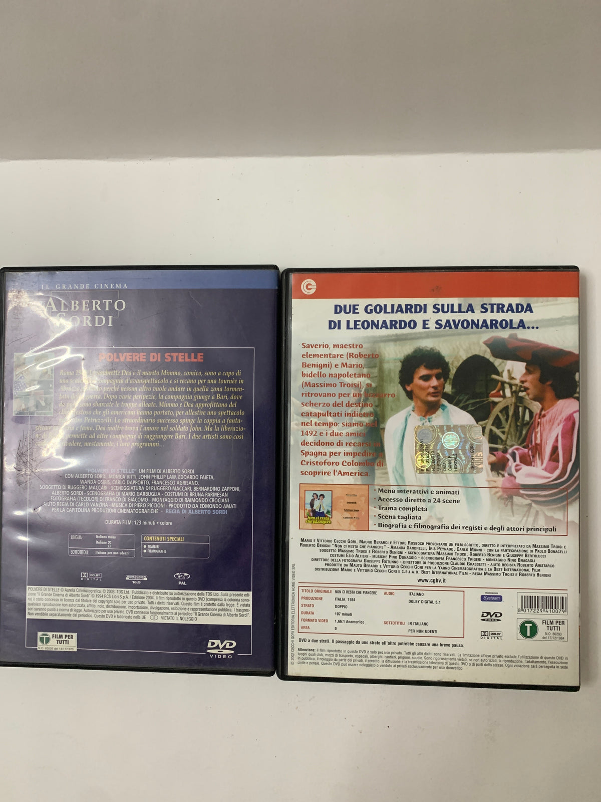 Lotto 2 DVD Commedia Italiana - Polvere di Stelle e Non Ci Resta Che Piangere