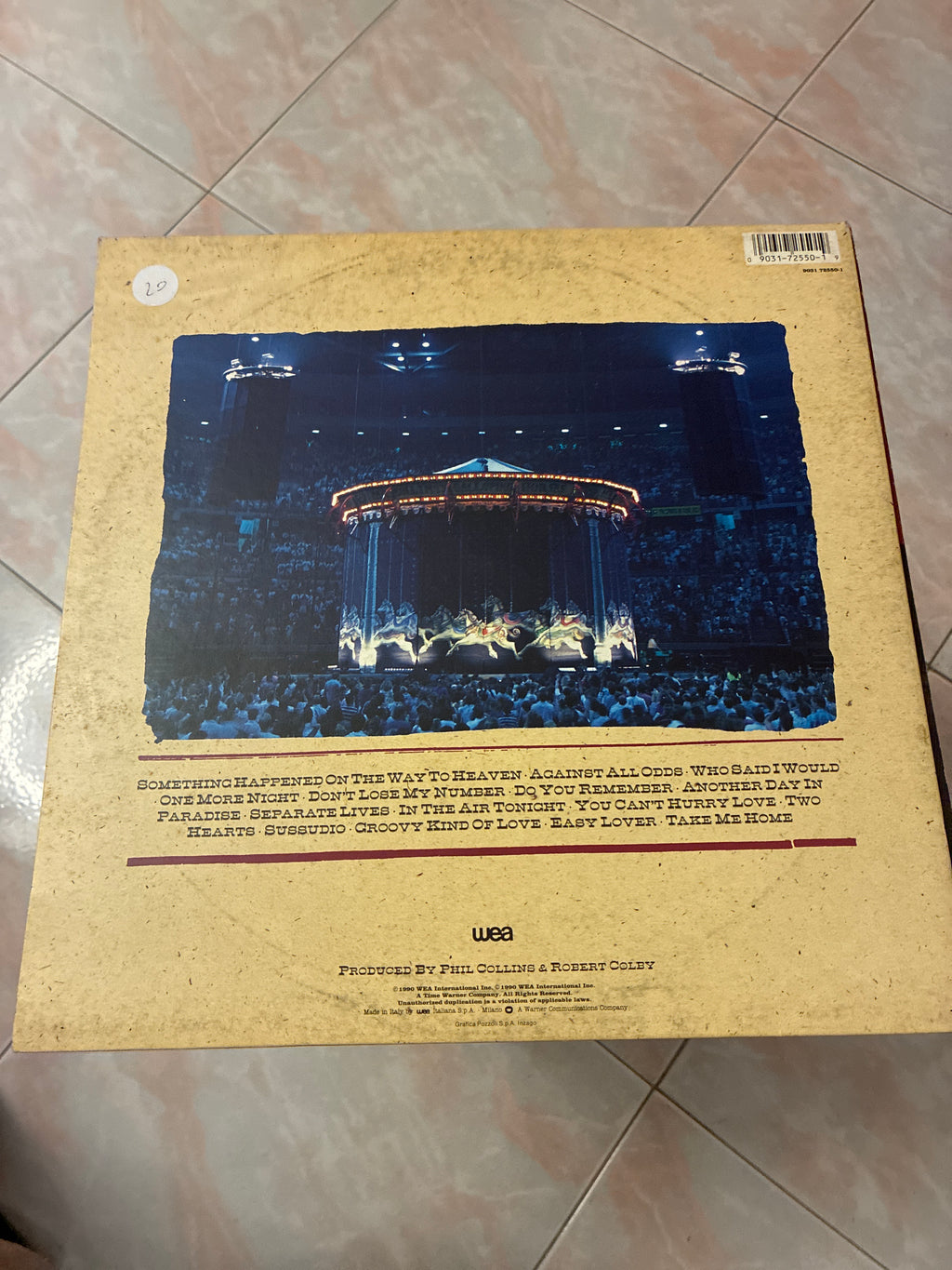 Phil Collins – "Serious Hits...Live!" (Edizione originale in vinile doppio LP, 1990 – Etichetta WEA Records