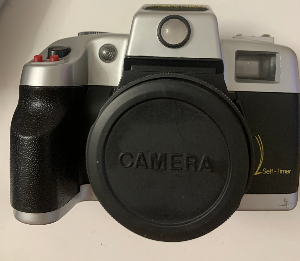 Kit Vintage Fotocamera 35mm "Automatic Camera" + Flash a Impugnatura + Borsa