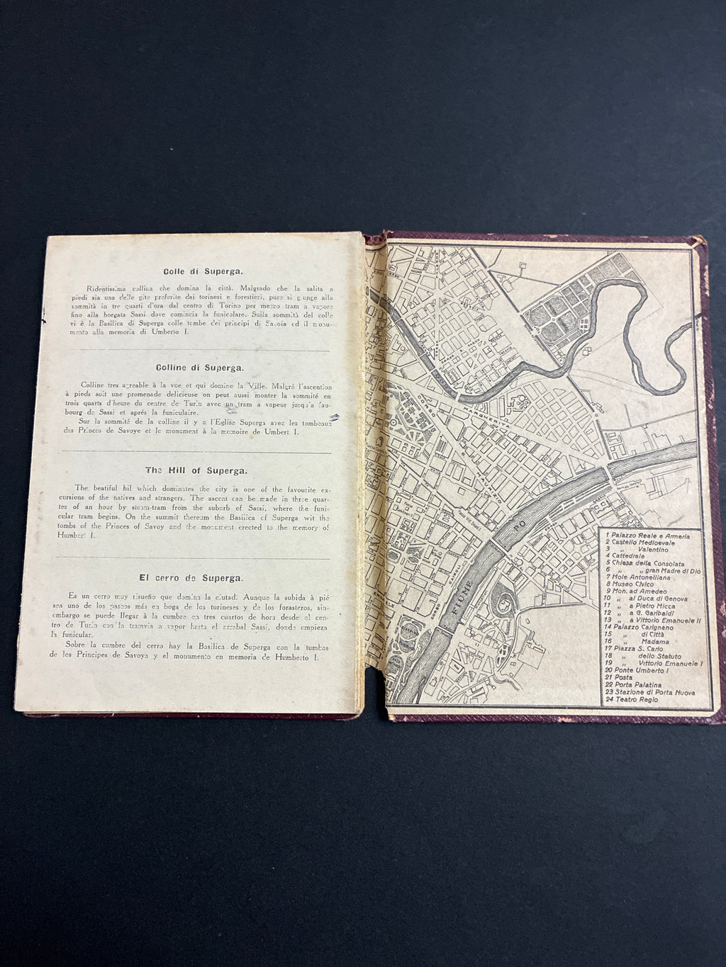 Libro d'epoca "Ricordo di Torino - 32 vedute" - Album fotografico souvenir a soffietto (circa anni 1910-1930)
