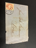 Lettera 1867 da Lienz a Bolzano via Innsbruck in tariffa da 5 Kreuzer rosso con testo commerciale interno completo