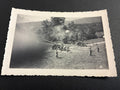 Artiglieria Guardia alla Frontiera Fotografia Epoca 1940 Fuoco di Batteria sul Fronte GAF
