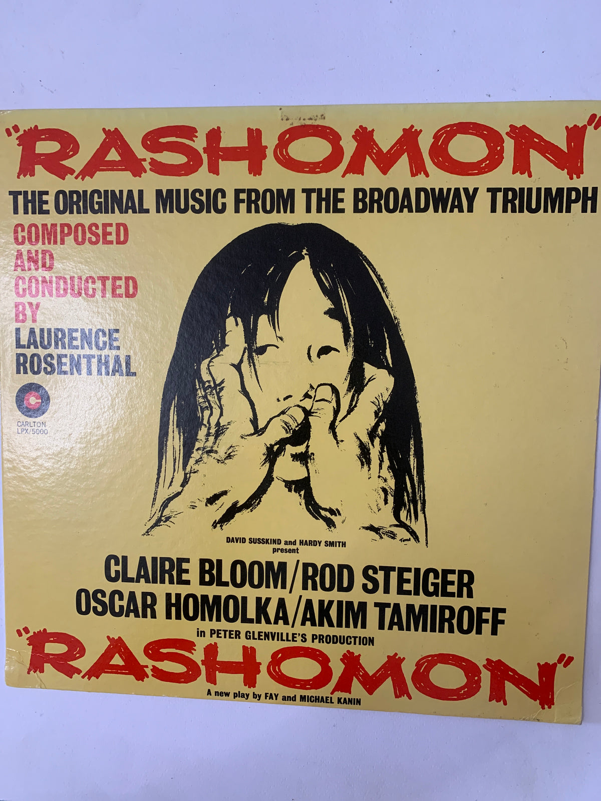 Laurence Rosenthal – Rashomon (The Original Music From The Broadway Triumph) LP Vinyl Carlton LPX 5000 (1959)