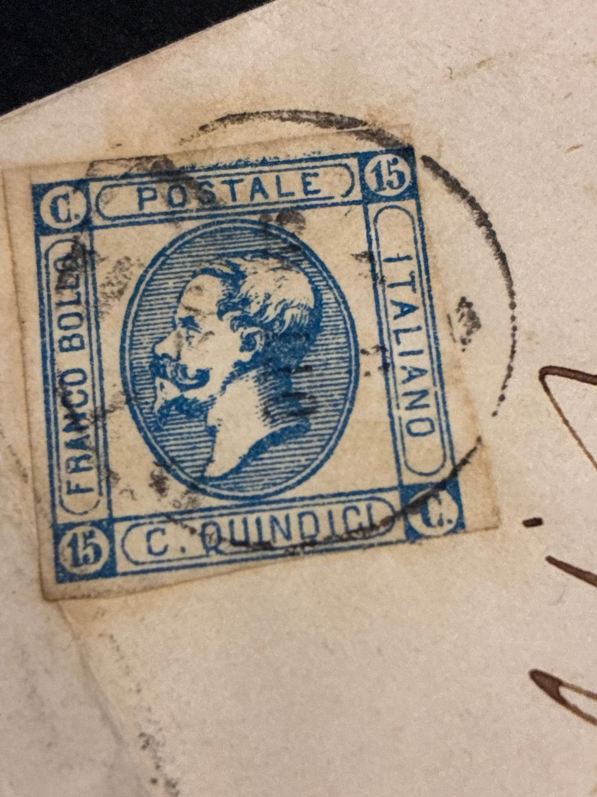 Lettera Storica 1863 da Pisa a Firenze Francobollo 15c II Tipo e Ambulante Ferroviario N.2
