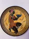 Piatto Decorativo in Ceramica Greca Dipinto a Mano - Hand Made in Greece