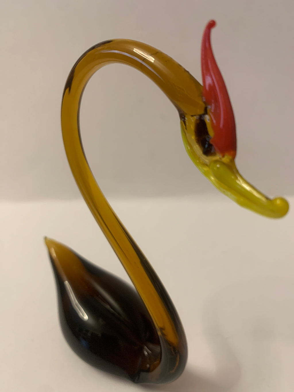 Statuetta Vintage Cigno in Vetro Artistico Lavorato a Mano Stile Murano