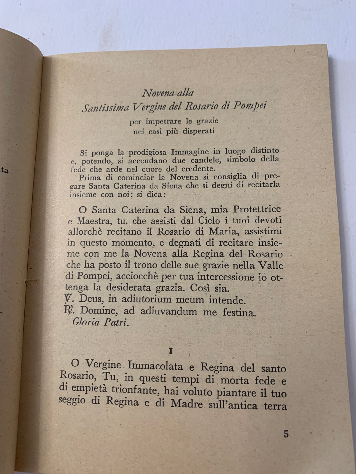 Libretto Antico "Vademecum del Divoto della Madonna di Pompei" Bartolo Longo + Santina