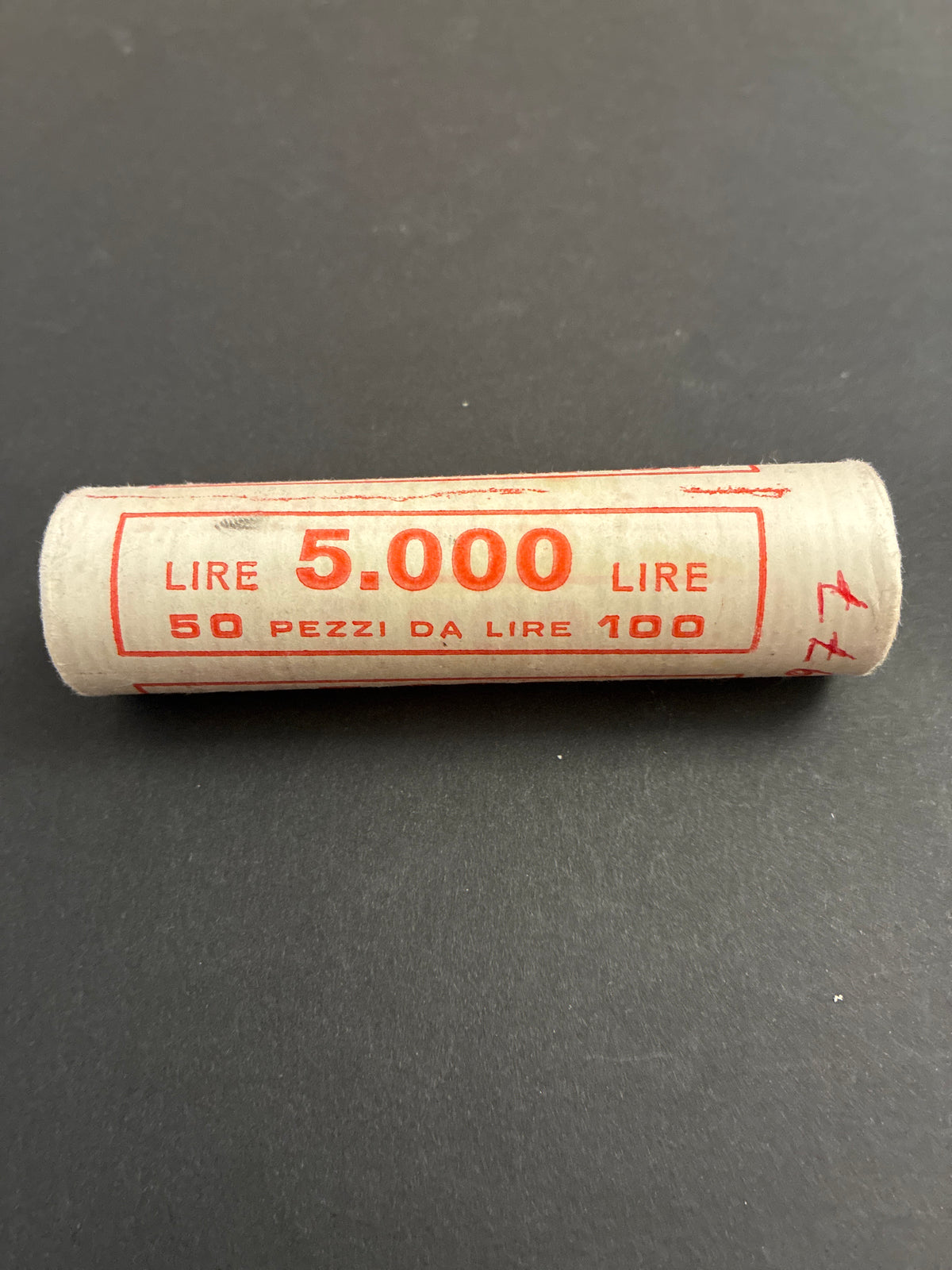 100 Lire Minerva 1977 Rotolino Originale Zecca Sigillato Fior di Conio 50 Pezzi