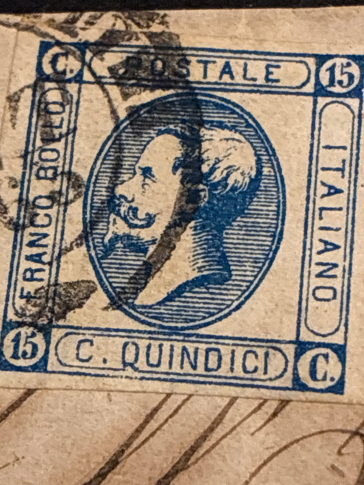 Busta 05/09/1863 Regno d'Italia 15 C. Litografico II Tipo da Massa Marittima a Firenze con Transito Livorno e Lineare Batini