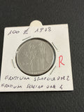 100 LIRE 1978 MINERVA CON ERRORE CONIO - FRATTURA A SCALINO