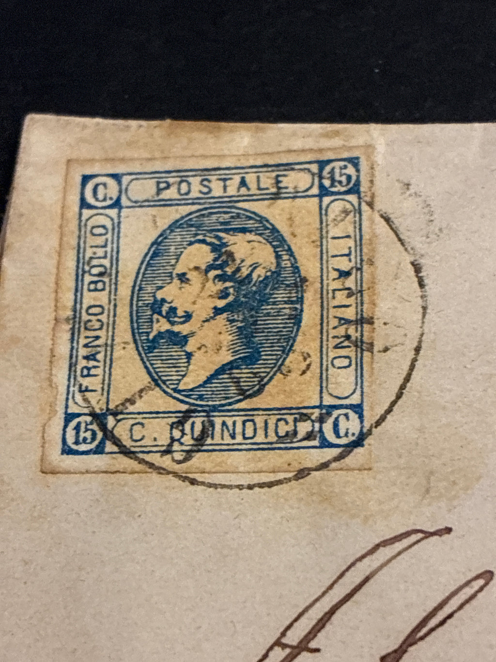 Lettera Storica 1863 da Follonica a Massa Marittima Francobollo 15c II Tipo