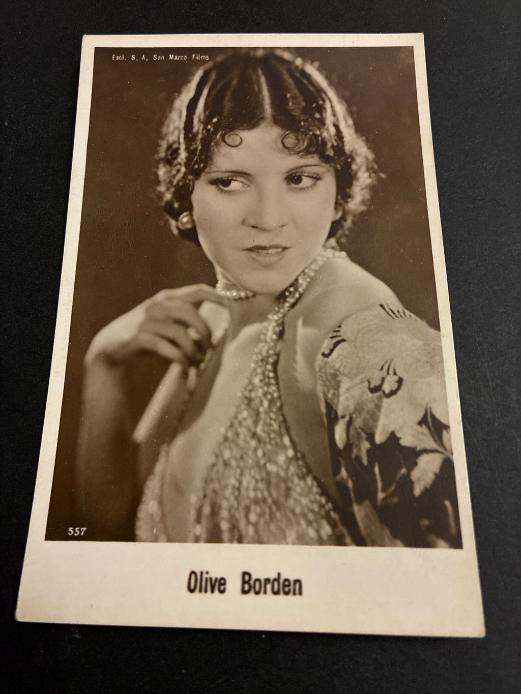 Rara Cartolina Vintage Olive Borden - Cinema Muto - Edizioni G. B. Falci Milano / San Marco Films (1927-1928)