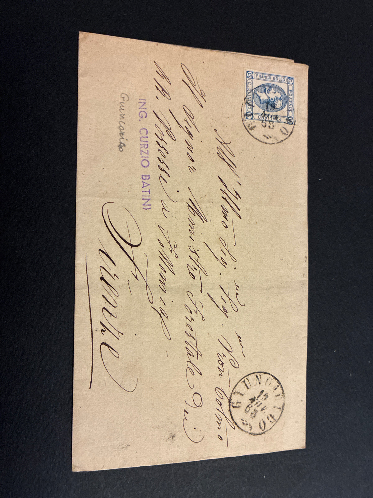 Lettera Storica 1863 da Gavorrano a Firenze con Timbro Ambulante e Sigillo Ceralacca Regi Possessi