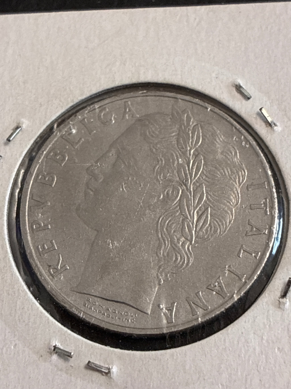 100 LIRE 1968 MINERVA - ERRORE DI CONIAZIONE: ASSE RUOTATO 35°