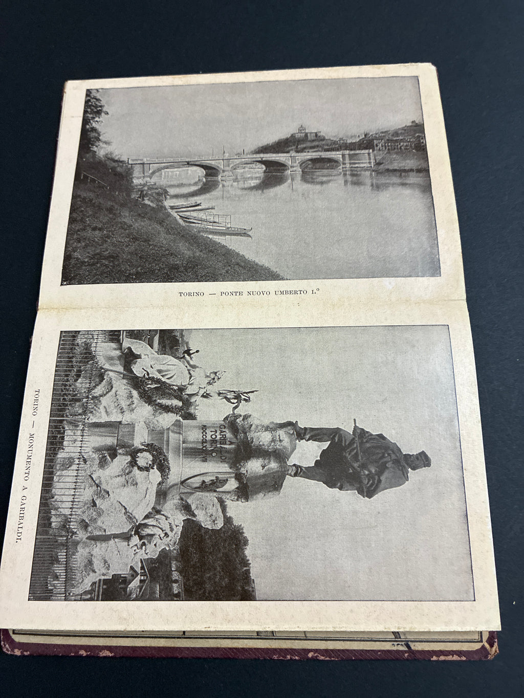 Libro d'epoca "Ricordo di Torino - 32 vedute" - Album fotografico souvenir a soffietto (circa anni 1910-1930)