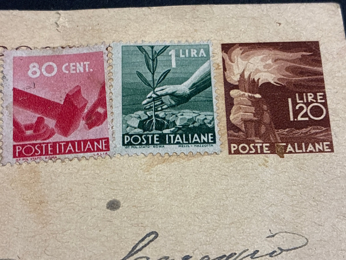 Intero postale Roma Nomentano per Napoli, viaggiata il 20 agosto del 46