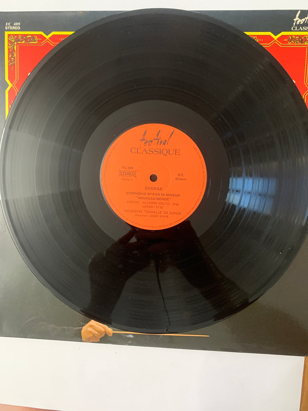 LP Dvořák - Sinfonia N. 9 "Nuovo Mondo" - Josef Krips / Tonhalle Zurich - Festival Classique FC 409