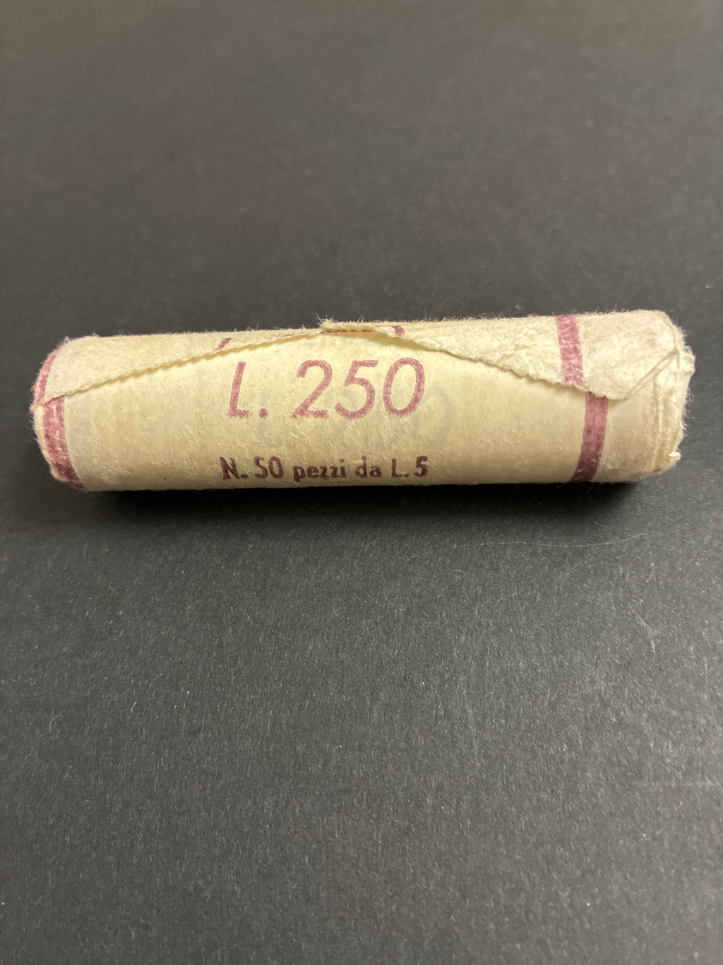 Rotolino 5 Lire 1975 "Delfino" - 50 Pezzi Fior di Conio (FDC) Originale Zecca