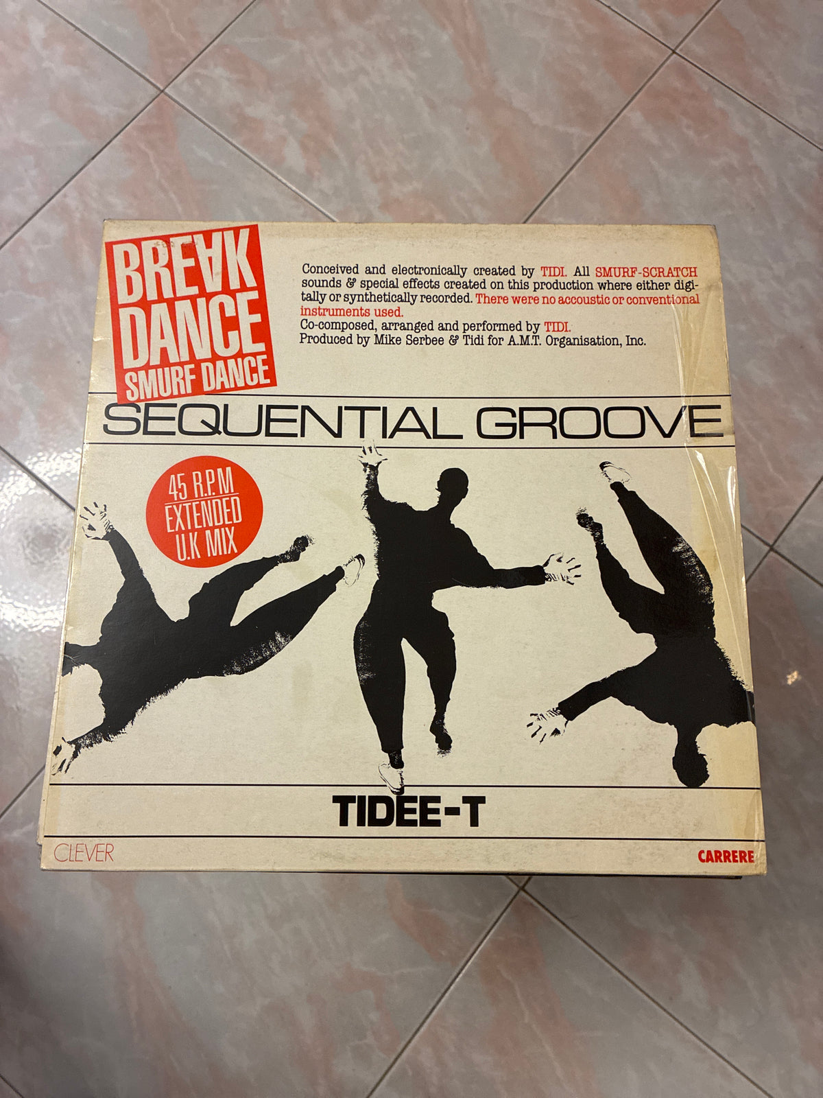 Tidee-T – "Sequential Groove" (Vinile 12" Maxi-Single, 1984 – Etichetta originale Carrere Records, codice catalogo 8322).