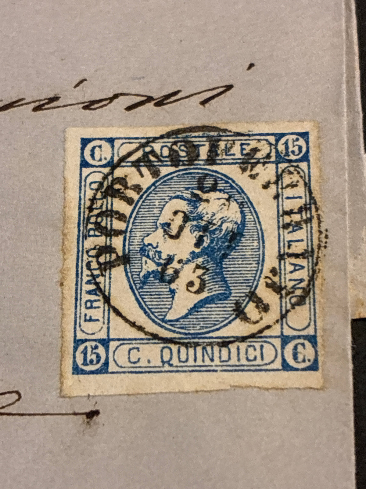Lettera Storica 1863 da Portoferraio Elba a Firenze Francobollo 15c II Tipo