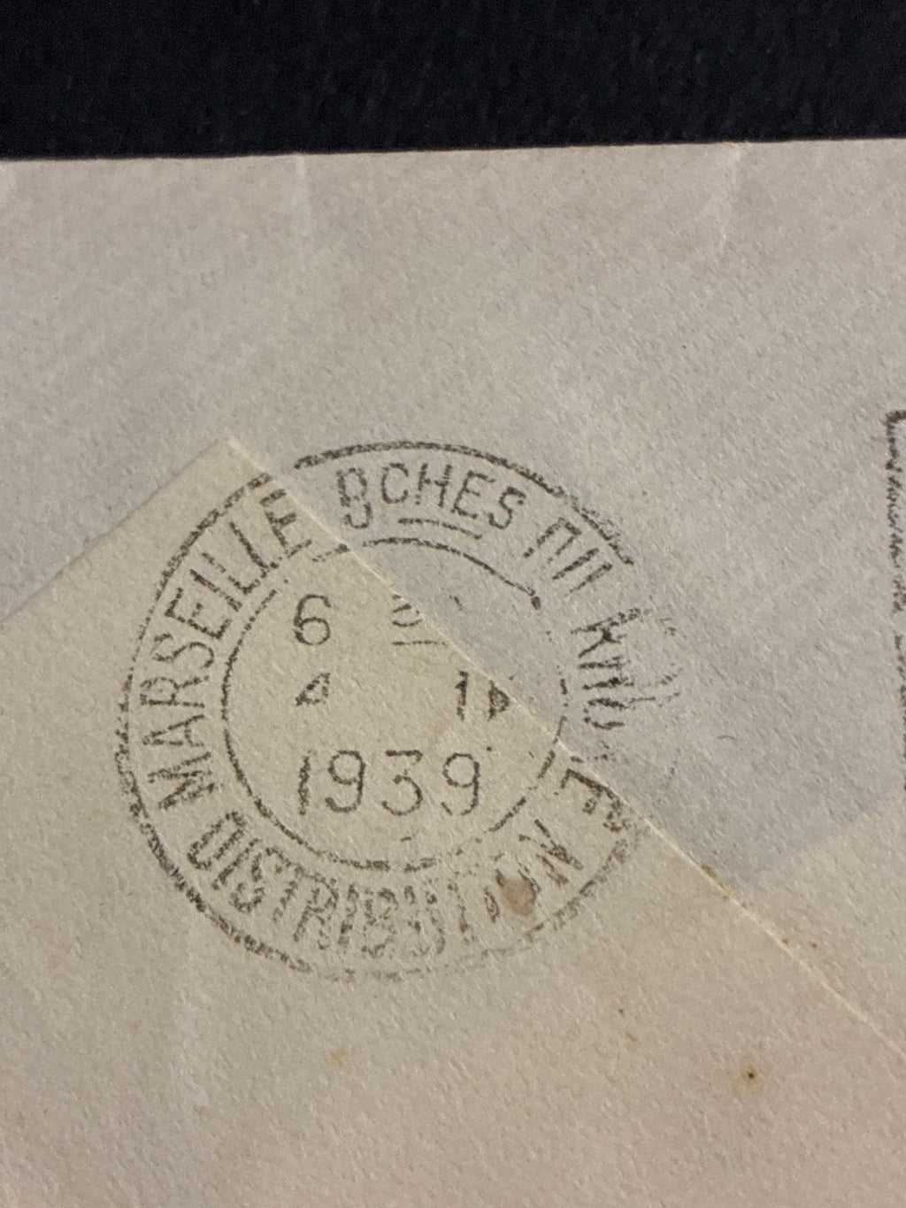 Busta 1939 spedita da Roma a Marsiglia in tariffa per l'estero con francobollo commemorativo proclamazione dell'impero da lire 1,25.
