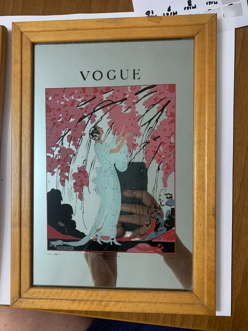 Coppia Specchi Pubblicitari Vintage VOGUE Anni 70/80 - Quadri Specchio Art Déco